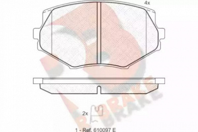 R BRAKE rb1818 -  Комплект тормозных колодок, дисковый тормоз
